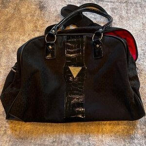 Guess black travel tote w/strap attachment for suitcase/adjust shoulder …
